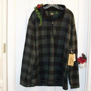 STILLWATER SUPPLY Co 2XL NWT 1/4 Zip Pullover Sweatshirt Fleece Lined Bl…